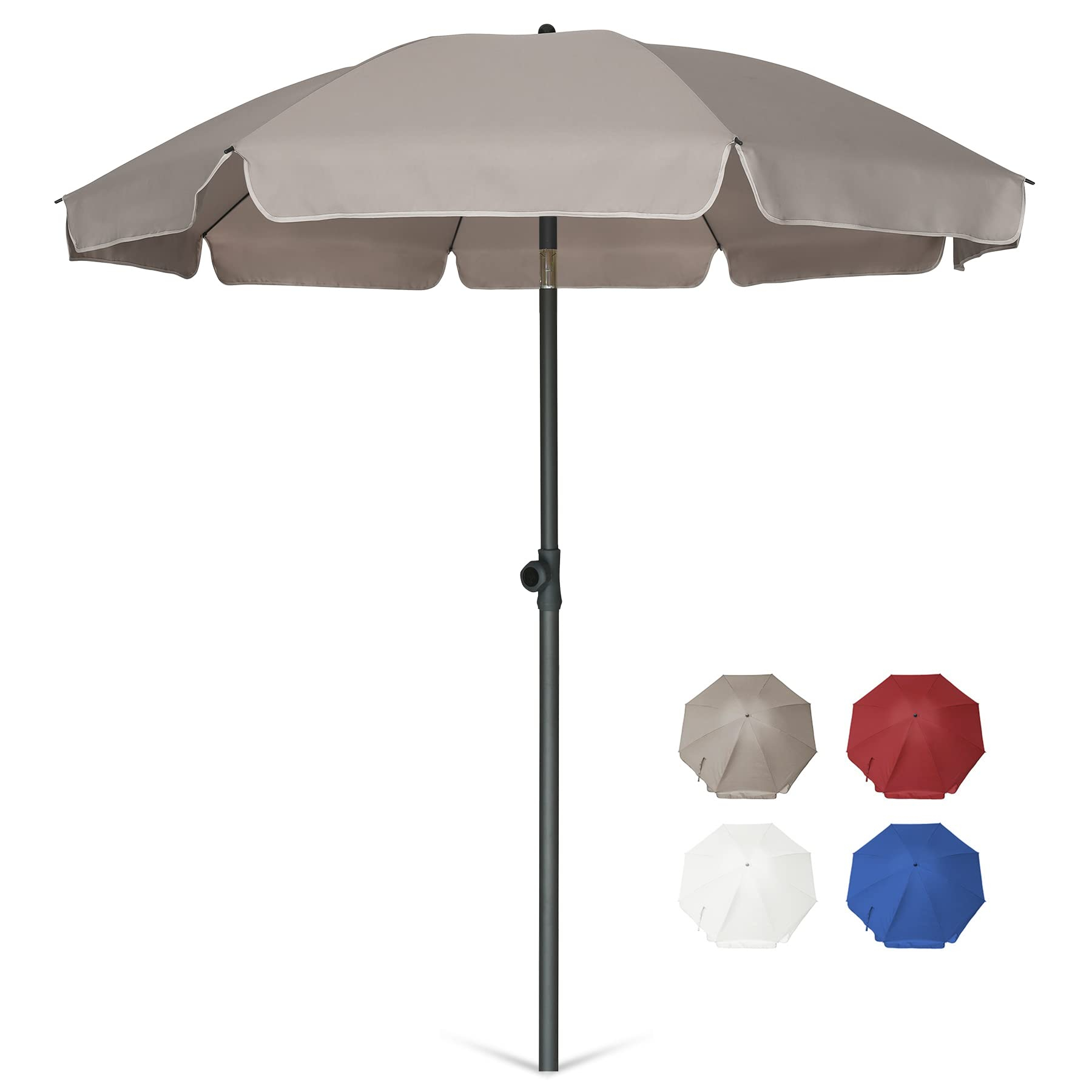 Ammsun Patio Umbrella Market Table Umbrella 6.5 Ft Tilt Steel Pole For ... regarding Unveiling the Mechanics of a Steel 5 Foot Tilting Patio Umbrella Frame
