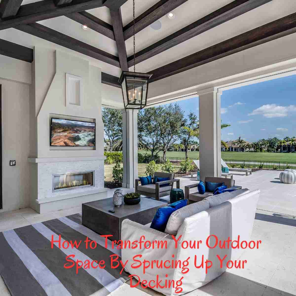 How To Transform Your Outdoor Space By Sprucing Up Your Decking » Hike ... within Revitalize Your Outdoor Space with a Scalloped 9 Foot Canopy Natural Blue