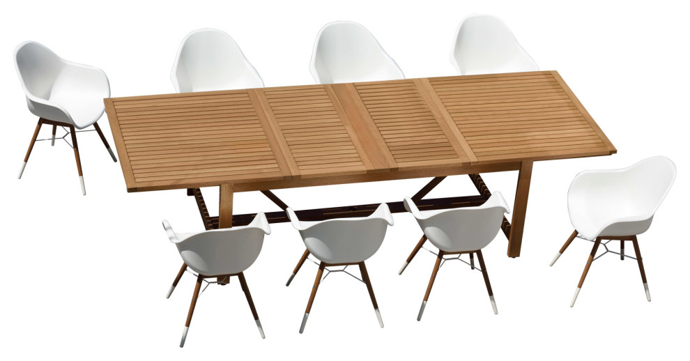 Lifestyle Garden Amazonia 9-Piece Teak Finish Outdoor Patio Dining Set ... for Choosing Sustainable Luxury for Your Patio Lifestyle Garden Amazonia