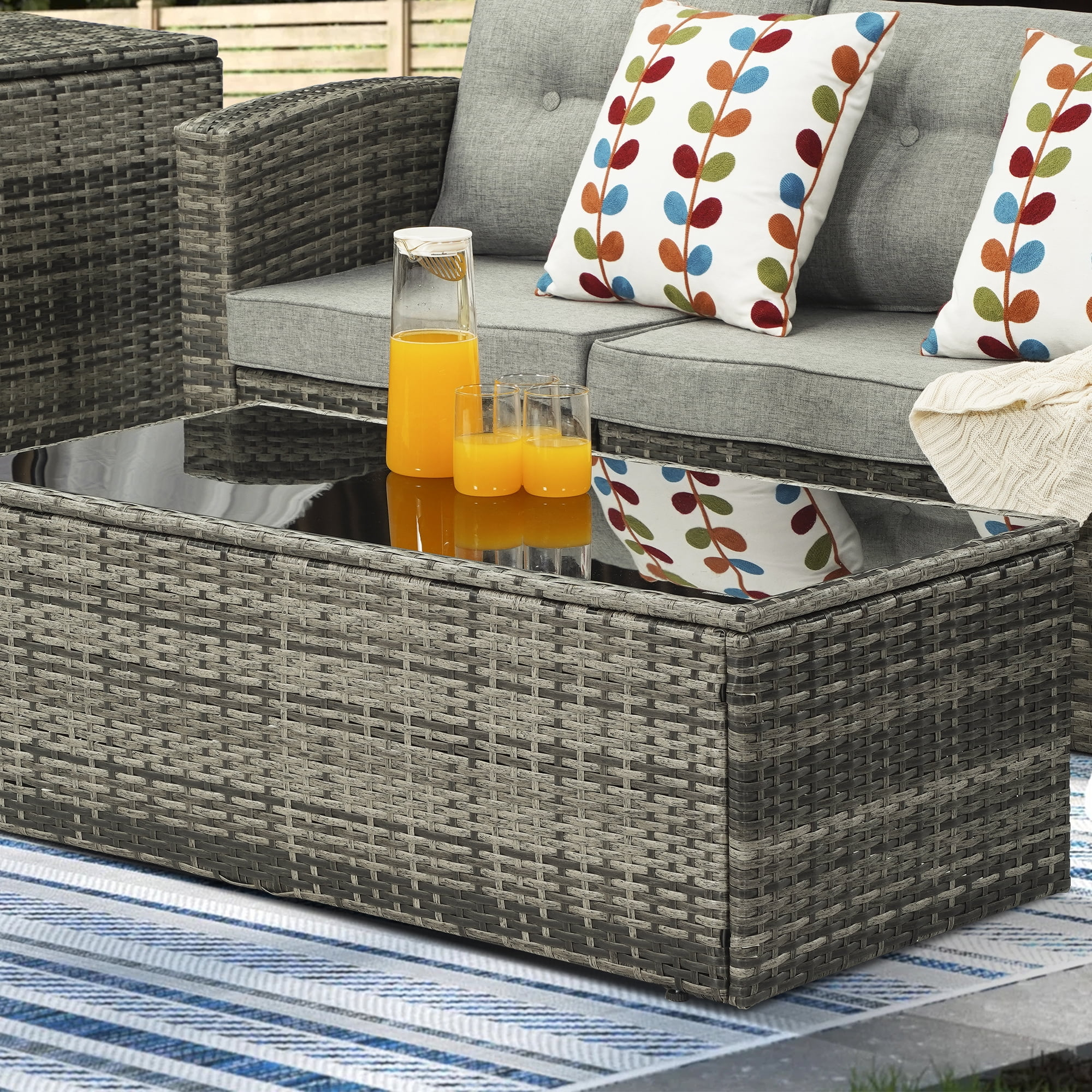 How to Choose a Stylish and Durable Rectangular Rattan Coffee Table for ...