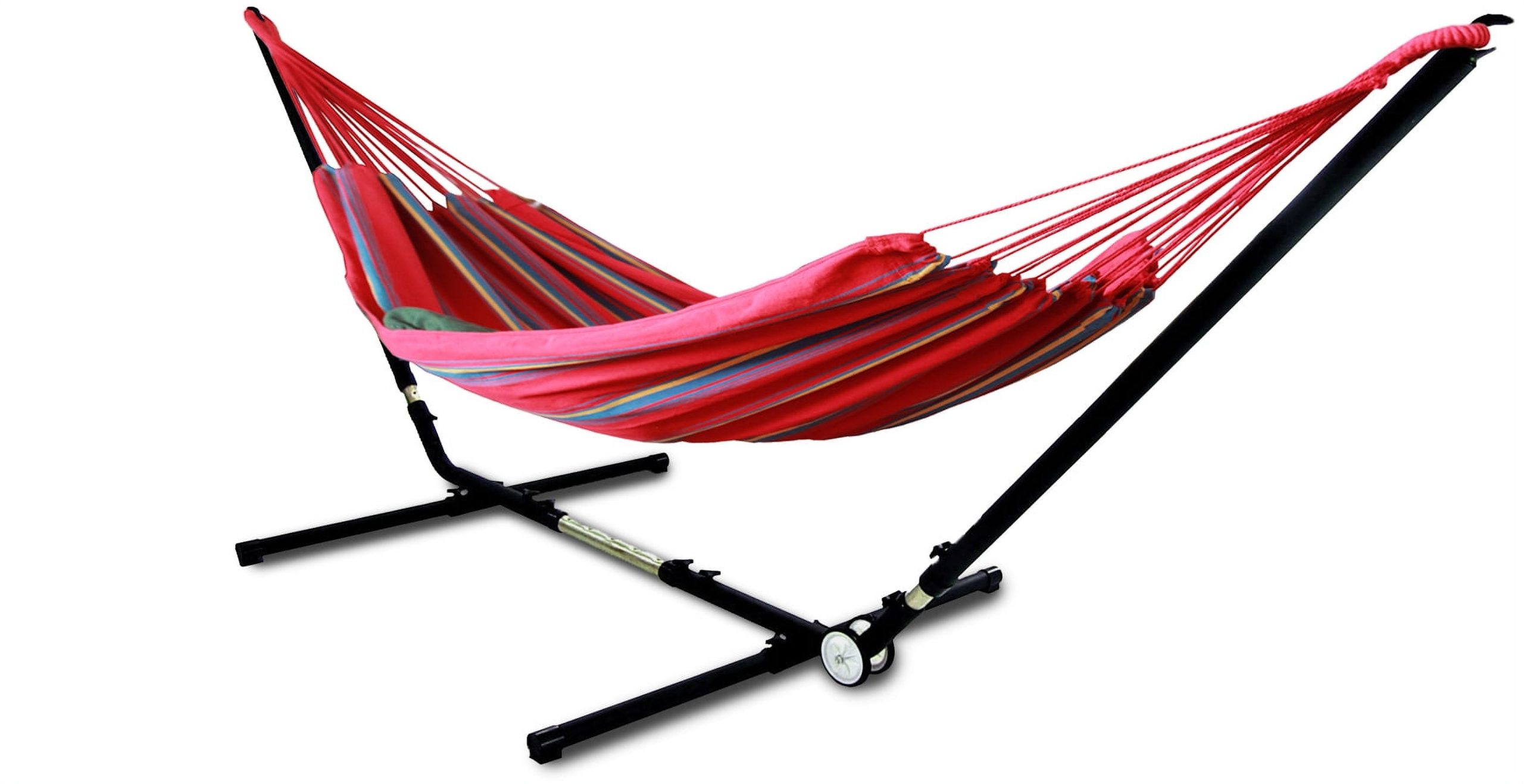 Hammaka Brazilian Two Person Hammock With Adjust To Fit Stand - Walmart.com within Hammaka Brazilian Two Person Hammock, Red
