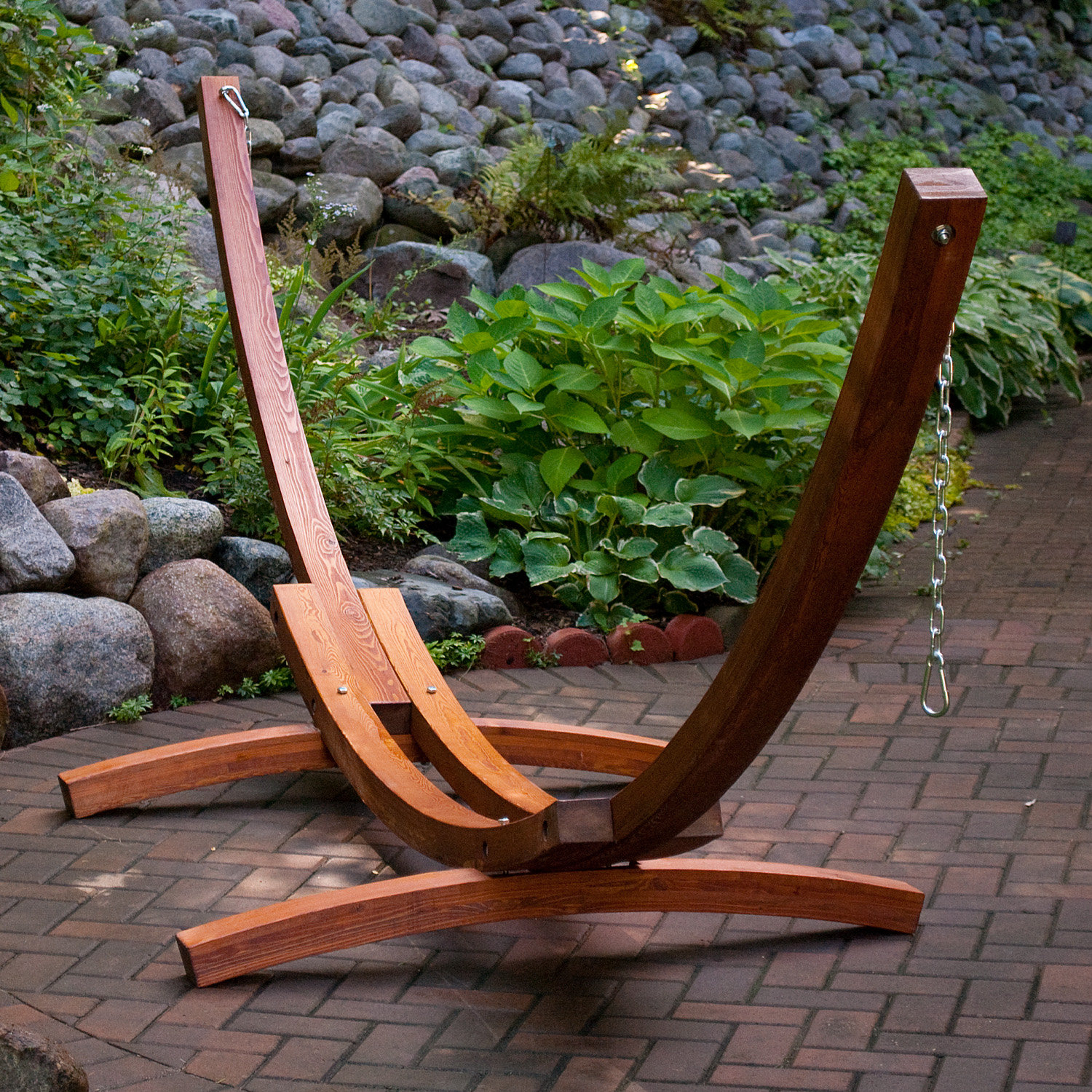 Natural Wood Arc Stand, 15' - Transitional - Hammock Stands And ... intended for Natural Wood Arc Stand