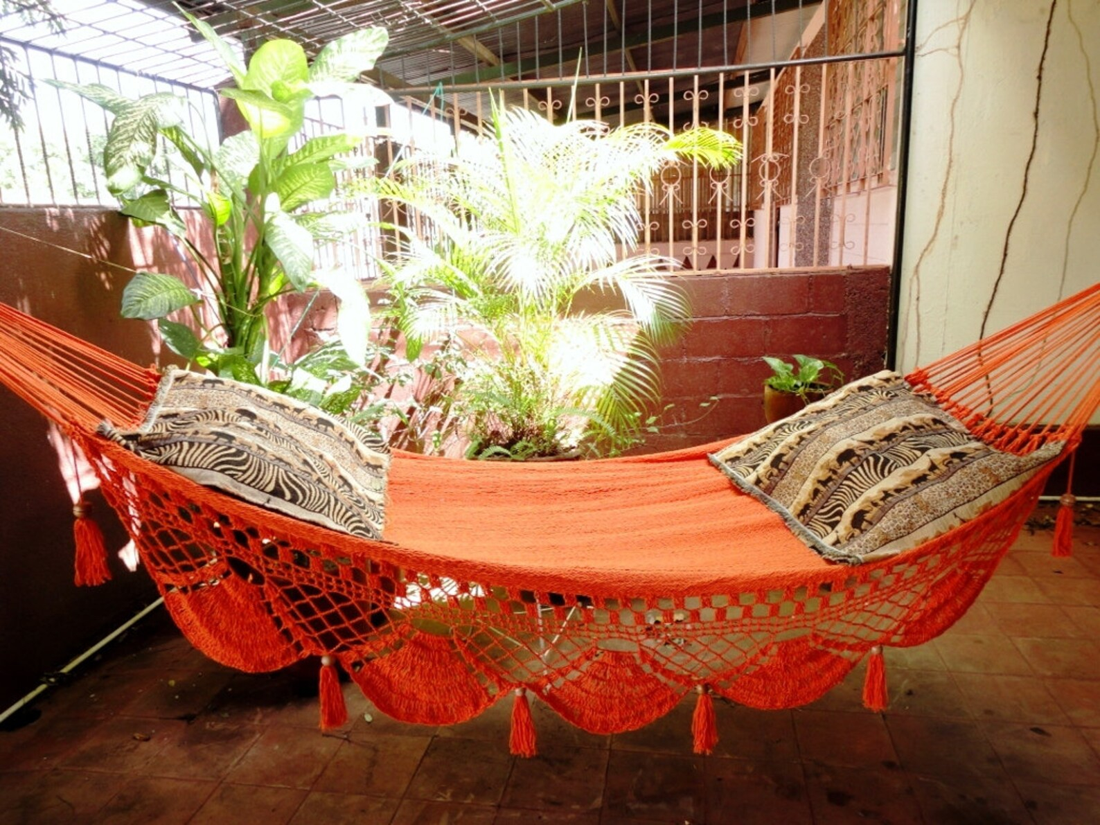 Orange Hammaock Ranch How a Bright Orange Cotton Hammock Can Change Your Outdoor Space