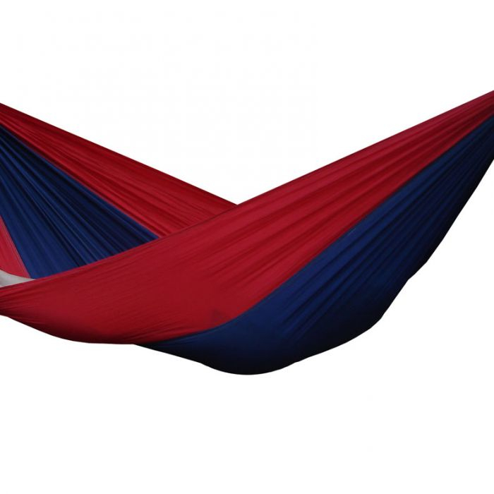 Vivere Parachute Nylon Single Hammock, Navy/Red - Doheny's within Navy Blue And Yellow Hammaka Parachute Silk Hammock