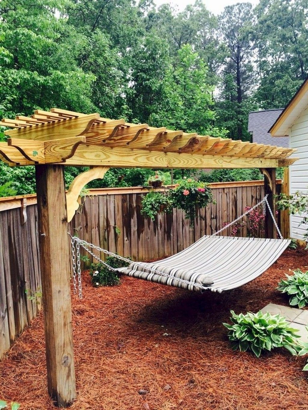 43 Stunning Backyard Hammock Ideas For Relaxation - Roledecor In 2020 ... with Enhancing Backyard Relaxation Through Strategic Canopy and Hammock Placement