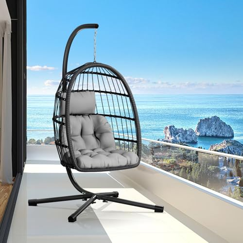 Best Hanging Chair With Stand: Elevate Your Outdoor Space With Comfy ... inside The Art of Choosing the Right Hanging Chair for Your Outdoor Retreat