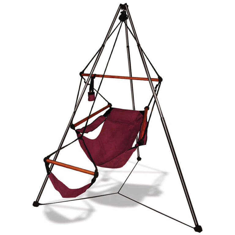 Hammaka Hammock Chair Tripod Combo (Wood Dowels) – Hammaka intended for Hammaka Hammocks Nami Hanging Lounge Chair, Burgundy