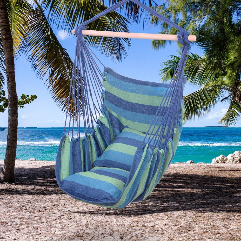 Hammock Chair Cotton Canvas Swing Chair Hammock Chairs Hanging Rope ... regarding Hanging Cotton Rope Chair