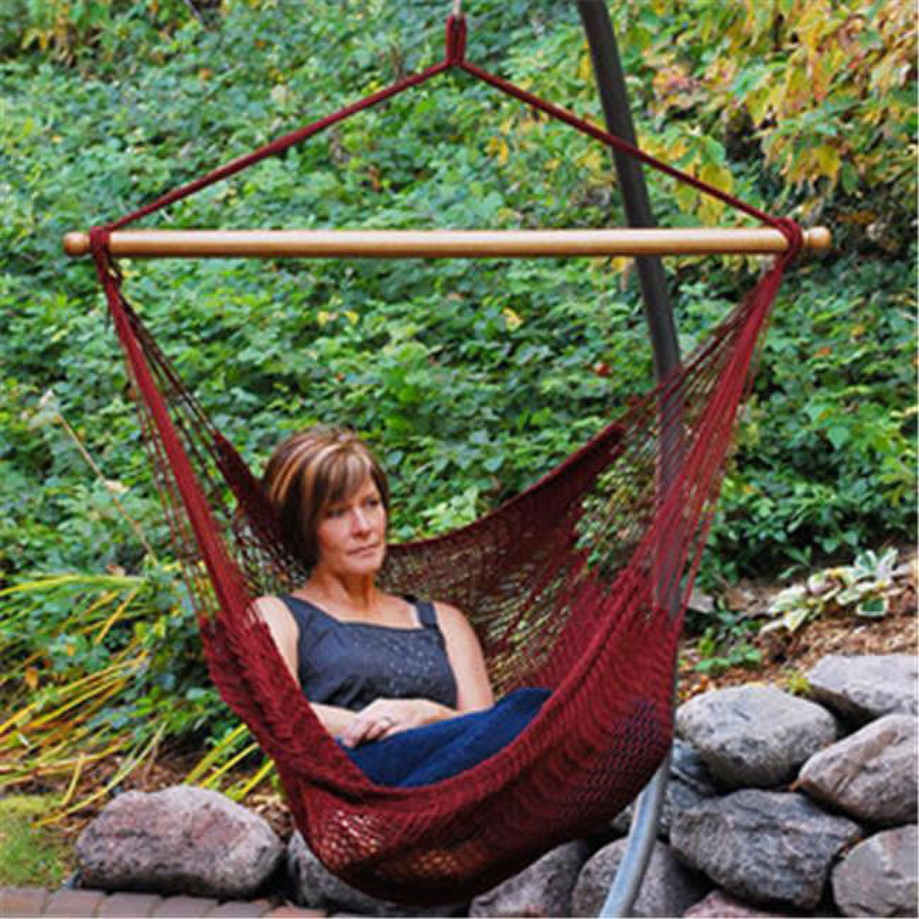 Hanging Caribbean Rope Chair - Walmart.com regarding Mastering the Art of Caribbean Rope Chair Construction