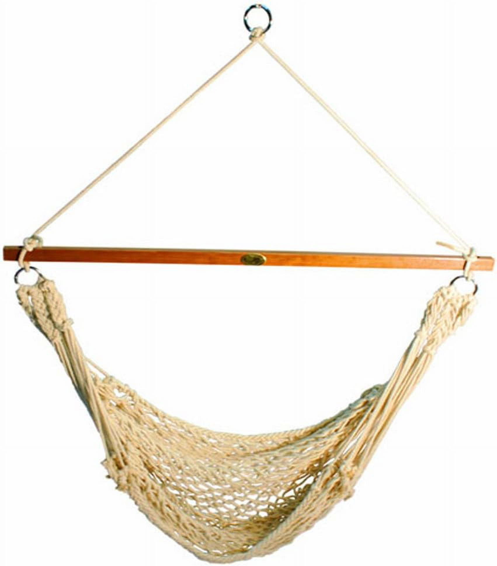 Hanging Cotton Rope Chair Natural - Walmart.com for Understanding the Durability and Care of Hanging Cotton Rope Chair Upholstery