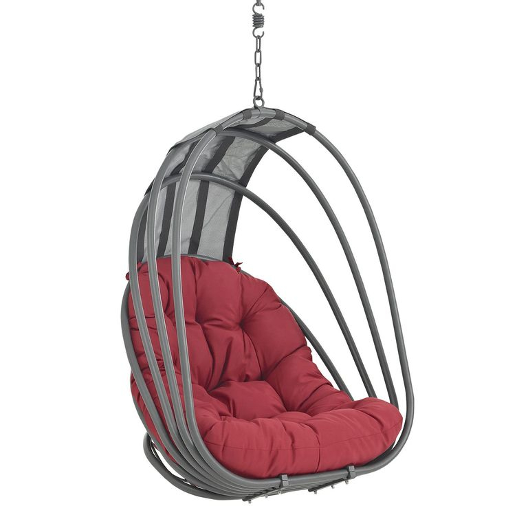 Modway Whisk Steel Outdoor Patio Swing Chair (Orange), Patio Furniture ... pertaining to Orange Whisk Outdoor Patio Swing Chair Without Stand