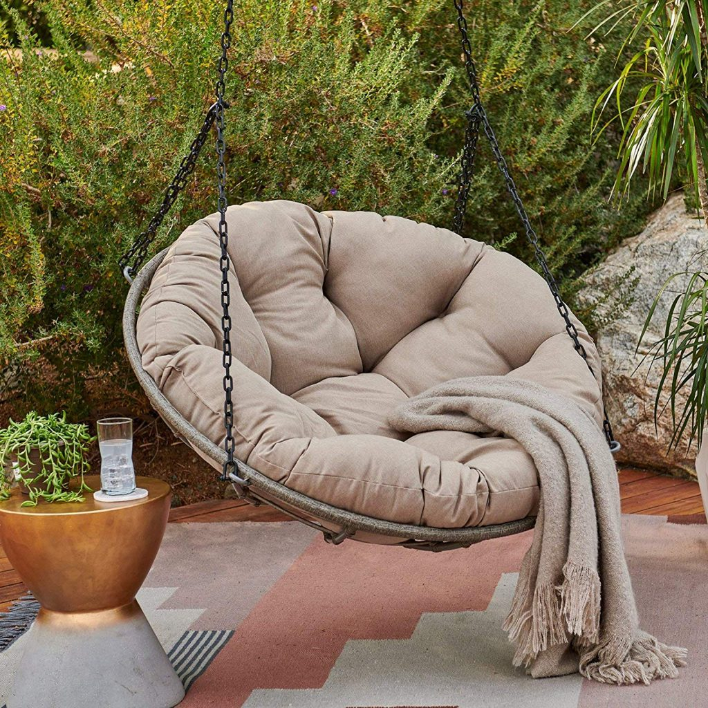 Papasan-Hanging-Chair-Lounge-Outdoor-Patio-Garden - Hanging Chairs throughout The Art of Choosing the Right Hanging Chair for Your Outdoor Retreat