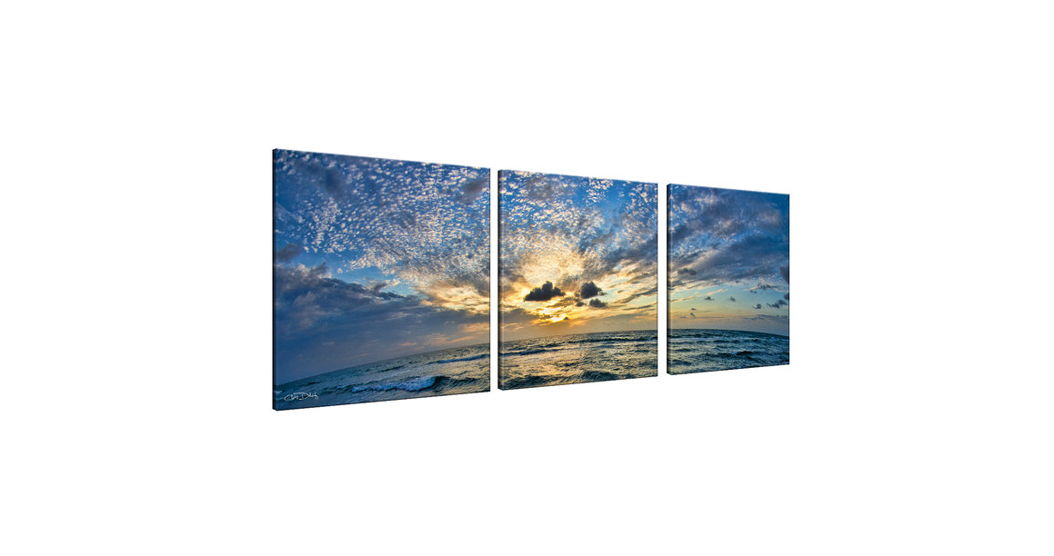 Ready2Hangart Christopher Doherty 'Ocean' Canvas Wall Art (3 Piece ... inside Understanding the Artistic Vision Behind Ready2hangart Christopher Doherty Photography Hammock Series