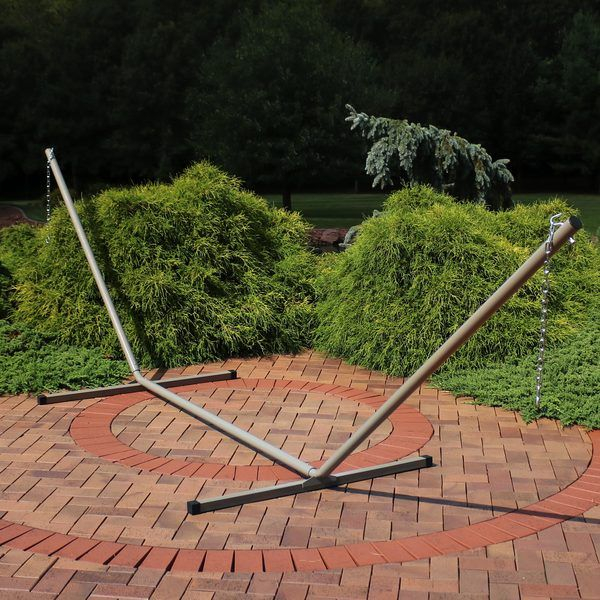 Sunnydaze 15 Foot Hammock Stand With Heavy-Duty Steel Beam Construction ... inside Sunnydaze 15' Hammock Stand
