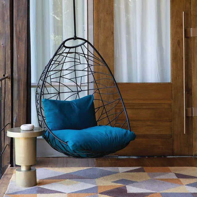 Ultra Modern Hanging Egg Chair | Chairish with Creating Peaceful Outdoor Spaces with Modern Hanging Egg Chairs