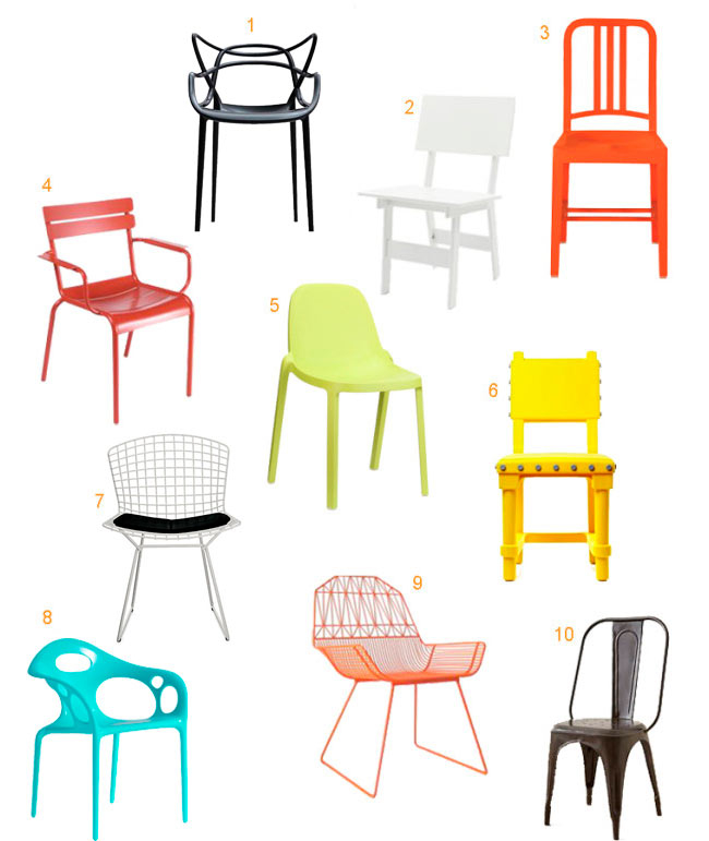 10 Colorful, Modern Outdoor Dining Chairs throughout Outdoor Stackable Dining Chairs
