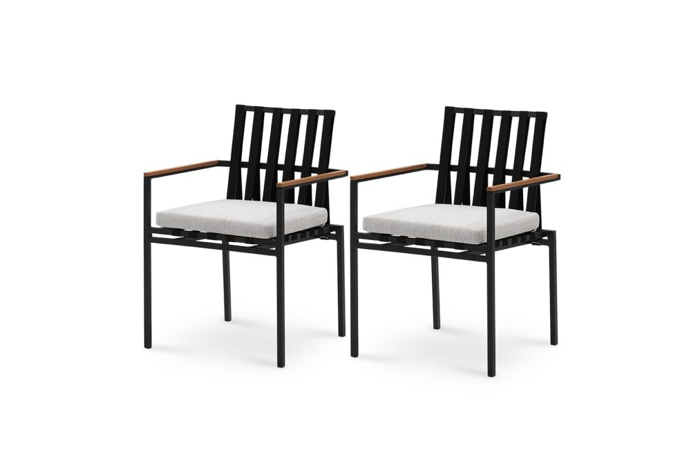 Sorrento Stackable Outdoor Dining Armchair Set | Castlery Us | Modern ... within The hidden versatility of stackable outdoor dining chairs in modern homes